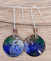 drop blue and green earrings